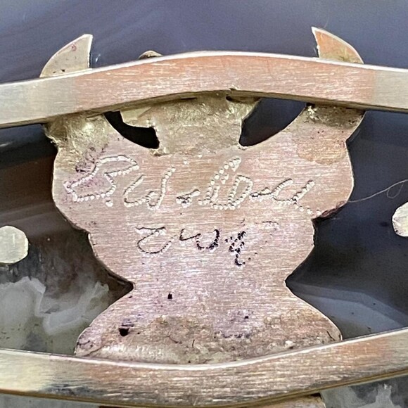 Beon Wallace Zuni Native American Sterling Multi Stones Inlay Thunderbird Cuff - Picture 7 of 10